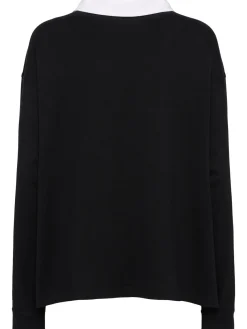 Faithful silk jersey polo top