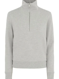 Felpa Diya in misto cotone con mezza zip