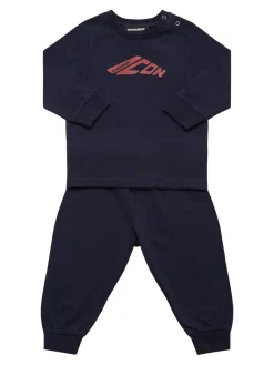 Felpa e pantaloni in misto cotone
