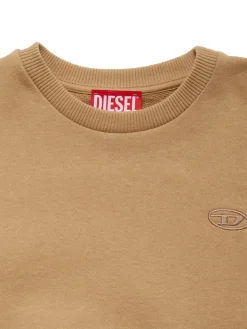 Felpa girocollo in cotone con logo