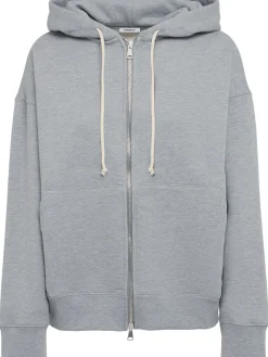 Felpa Grace in cotone felpato con zip e cappuccio
