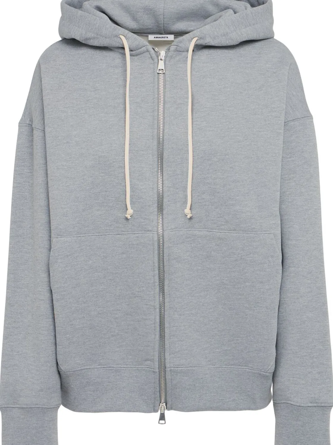 Felpa Grace in cotone felpato con zip e cappuccio