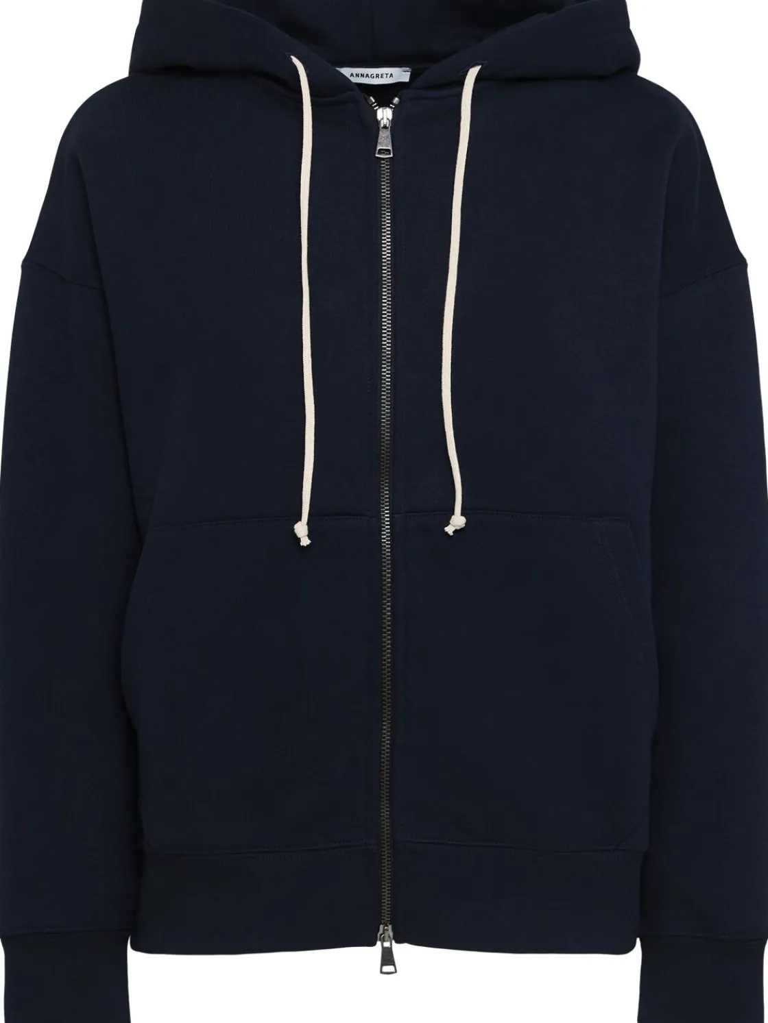 Felpa Grace in cotone felpato con zip e cappuccio