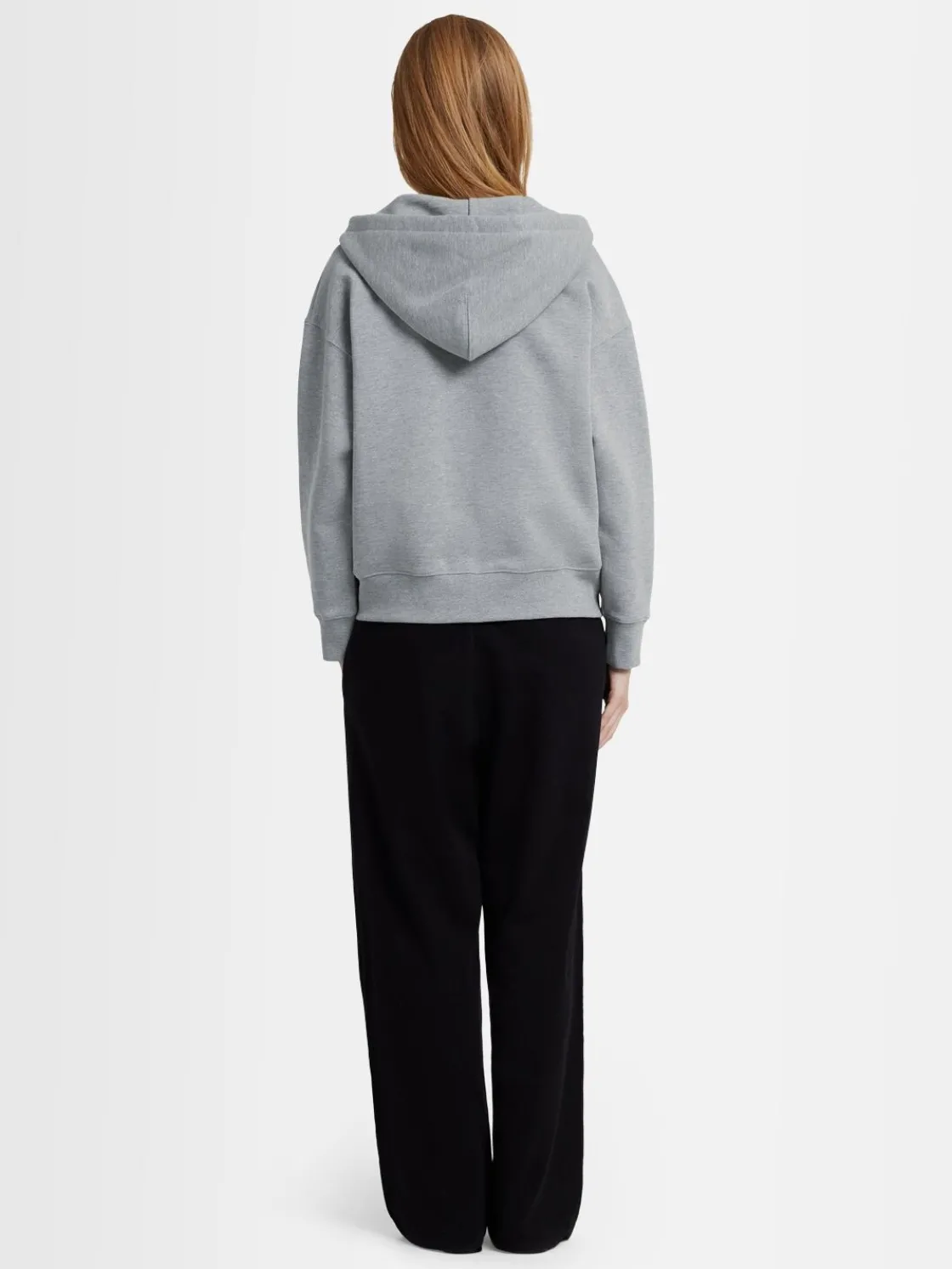Felpa Grace in cotone felpato con zip e cappuccio