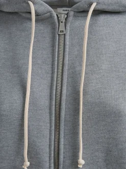 Felpa Grace in cotone felpato con zip e cappuccio