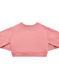 Felpa in cotone con logo