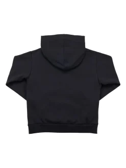 Felpa in cotone con logo e cappuccio