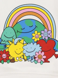 Felpa in cotone con stampa