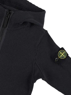 Felpa in cotone con zip e cappuccio
