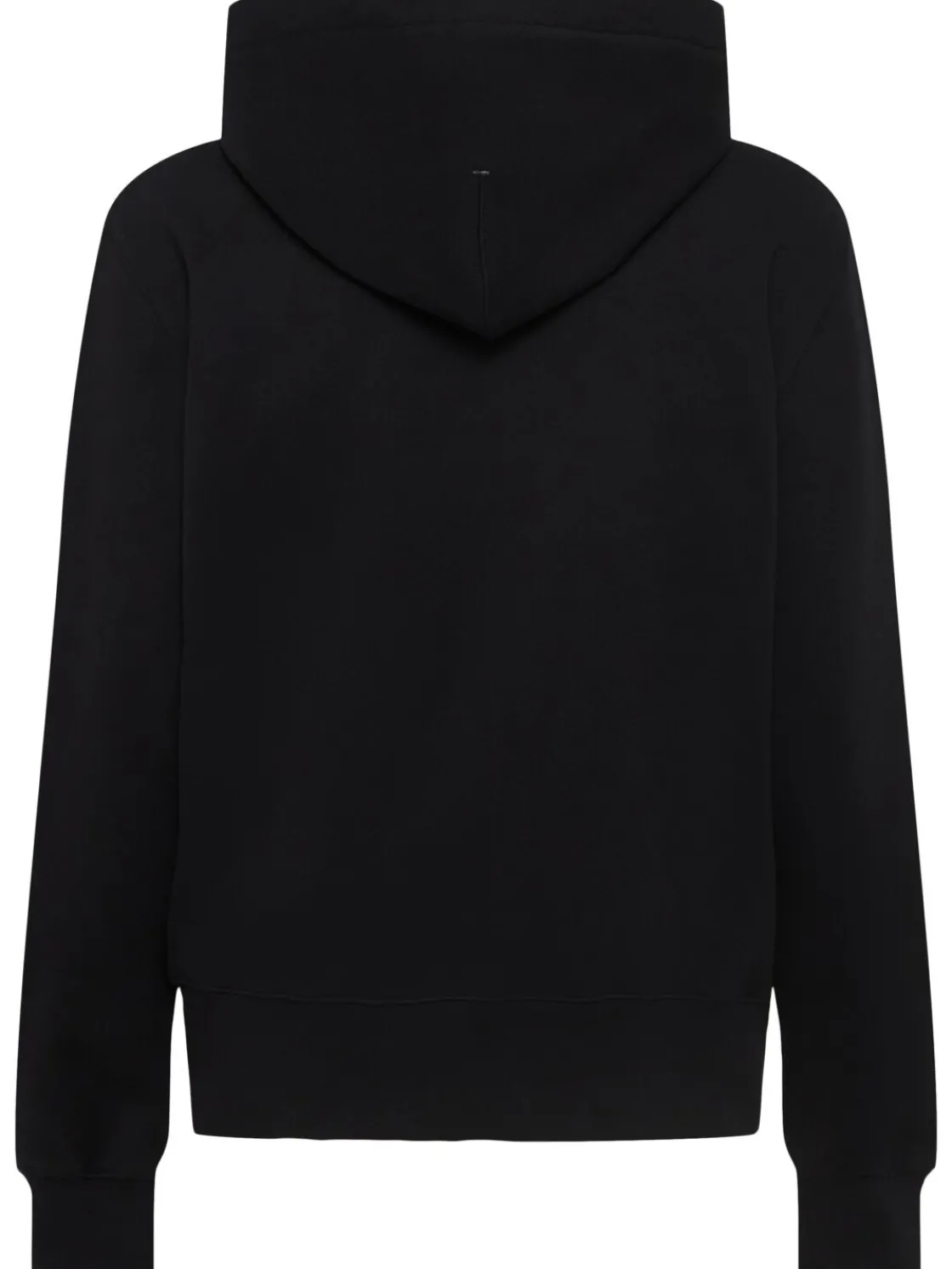 Felpa in cotone con zip e cappuccio