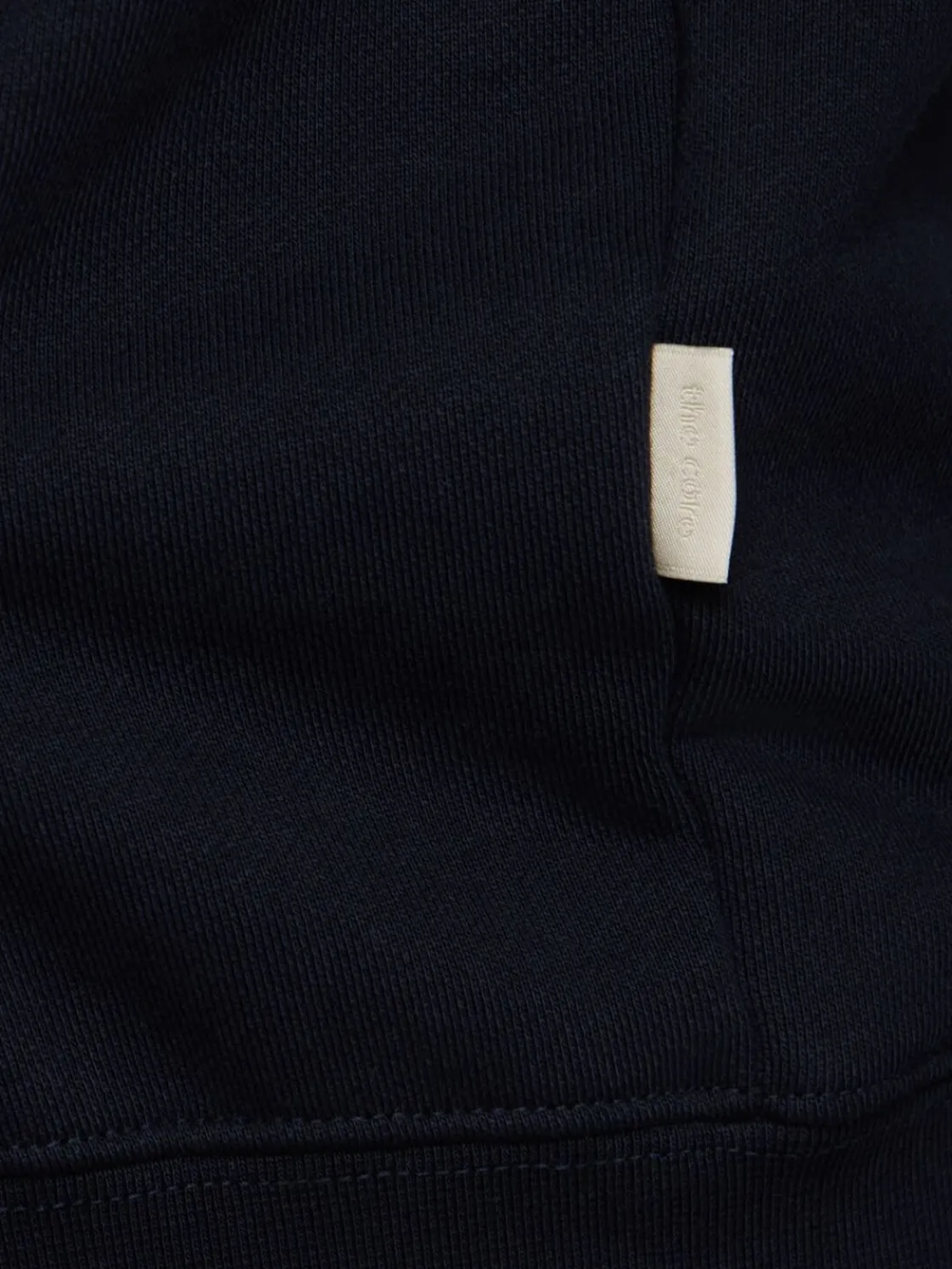 Felpa in cotone con zip e cappuccio