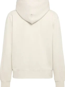 Felpa in cotone con zip e cappuccio