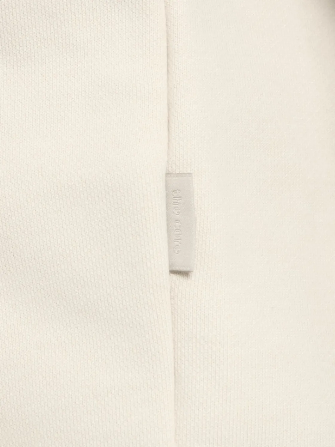 Felpa in cotone felpato con mezza zip