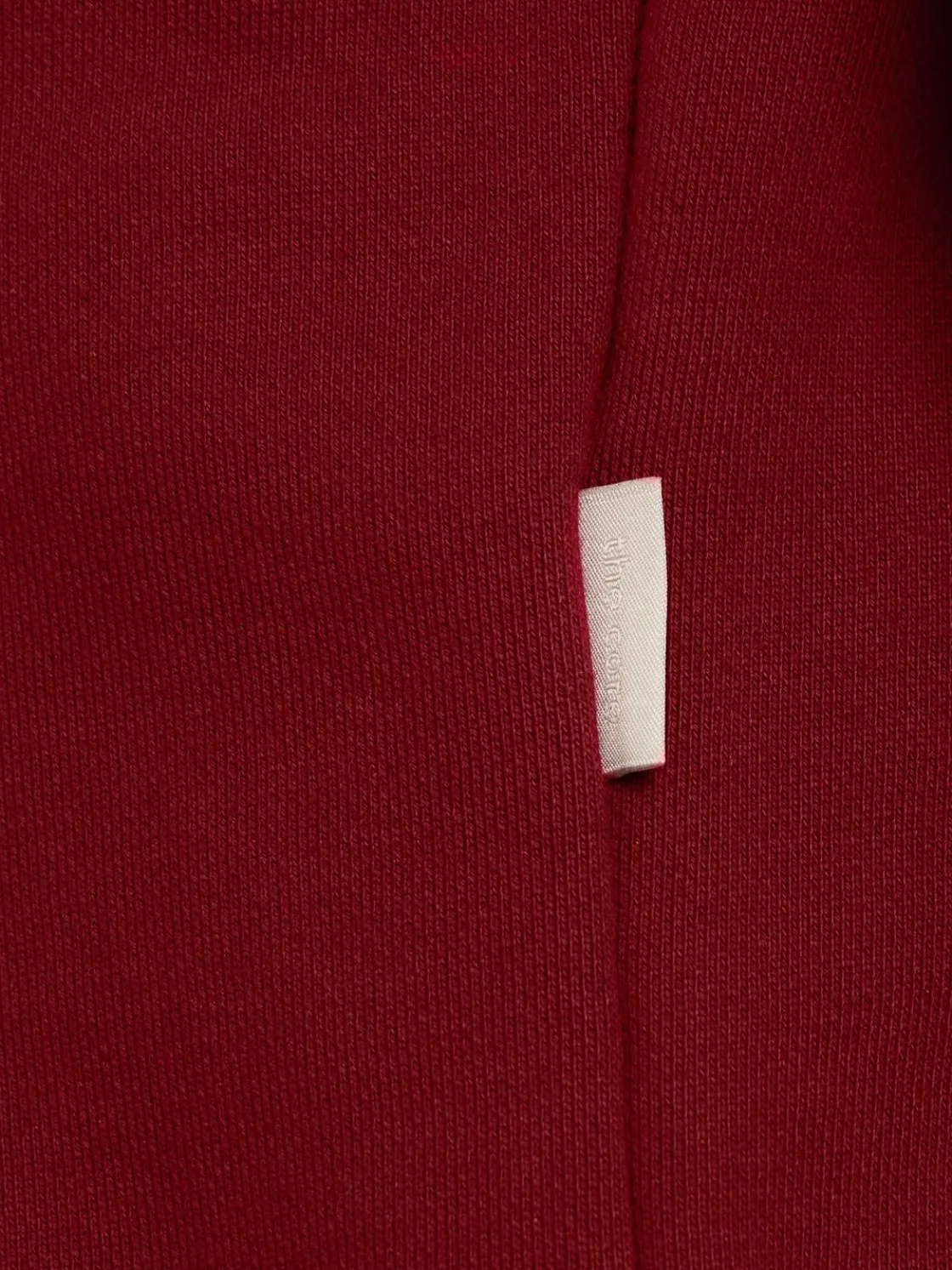 Felpa in cotone felpato con mezza zip
