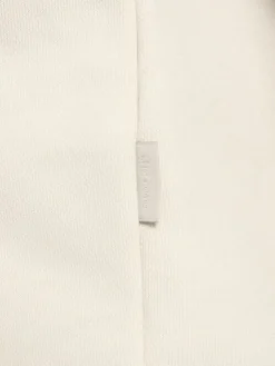Felpa in cotone felpato con mezza zip