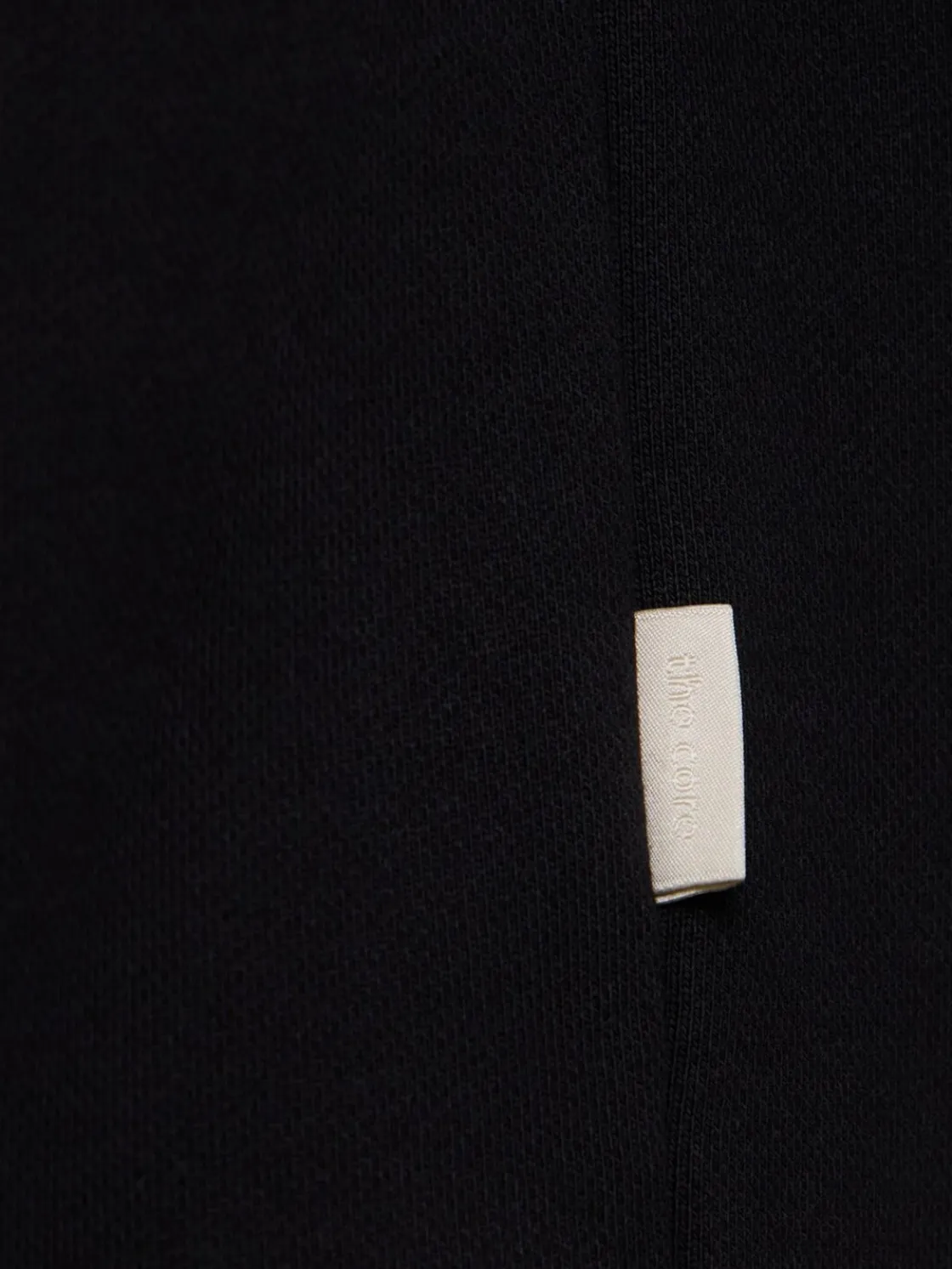 Felpa in cotone felpato con mezza zip