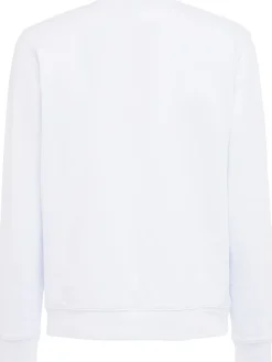 Felpa in cotone spazzolato con logo stampato