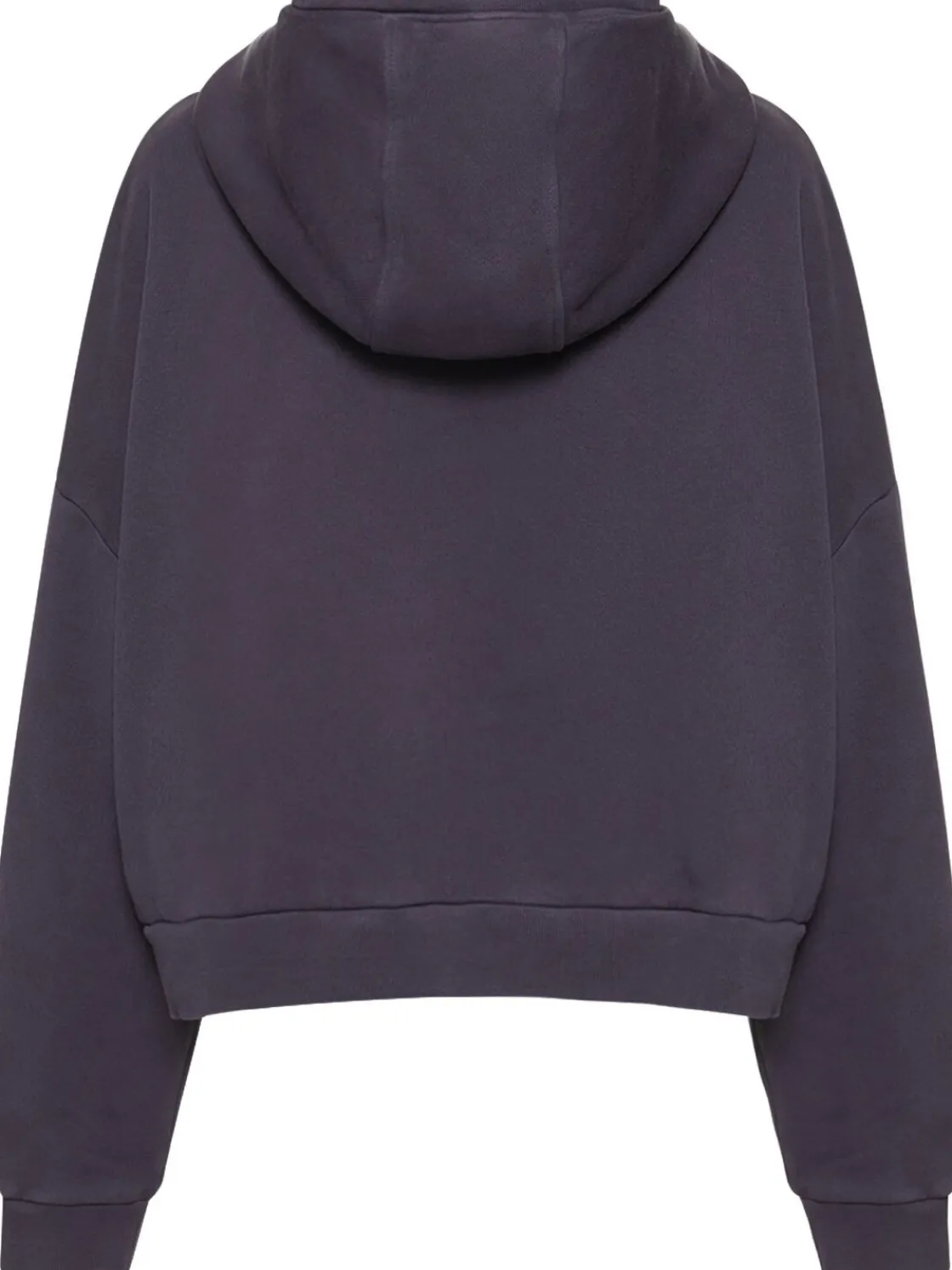 Felpa in cotone washed con zip e cappuccio