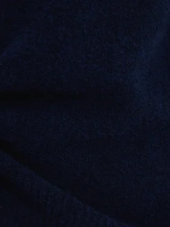 Felpa in maglia di lana con mezza zip e cappuccio