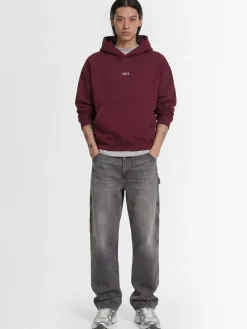 Felpa in misto cotone con cappuccio