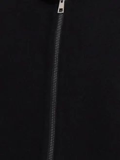 Felpa in misto lana con zip e cappuccio