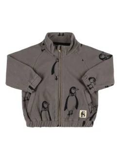 Felpa in poly riciclato stampato con zip
