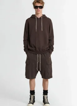 Felpa oversize in cotone con cappuccio