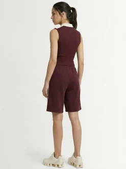 Fitted stretch cotton tank top