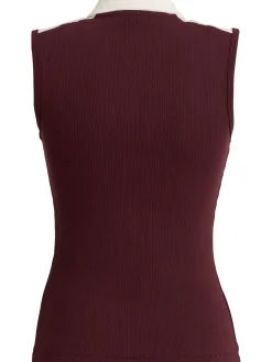 Fitted stretch cotton tank top