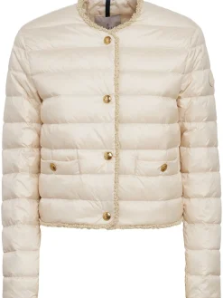 Fleurs bouclé nylon down jacket