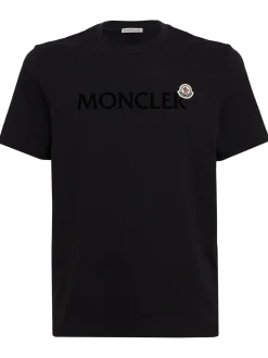 Flocked logo cotton t-shirt