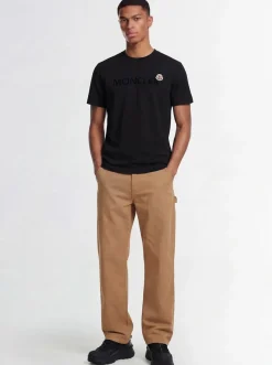 Flocked logo cotton t-shirt