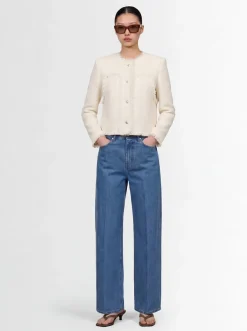 Fringed bouclé blazer
