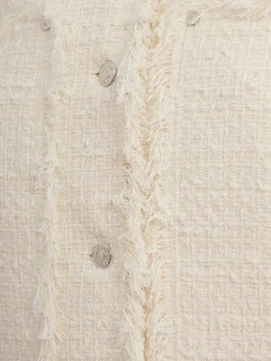 Fringed bouclé blazer