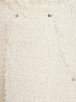 Fringed bouclé shorts