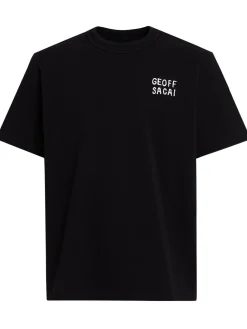 Geoff Sacai embroidery t-shirt