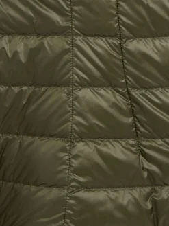 Geranium quilted nylon down jacket