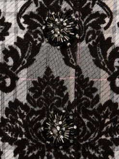 Giacca cropped floccata con perline