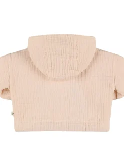 Giacca in cotone seersucker con cappuccio