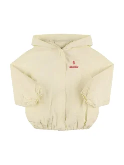 Giacca in cotone stampato con cappuccio