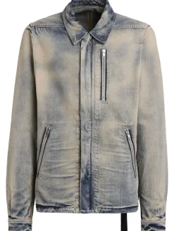 Giacca in denim di cotone con zip