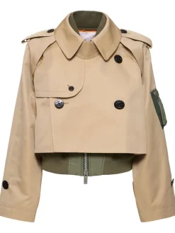 Giacca in gabardina e twill di misto cotone