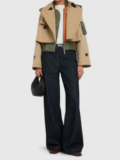 Giacca in gabardina e twill di misto cotone