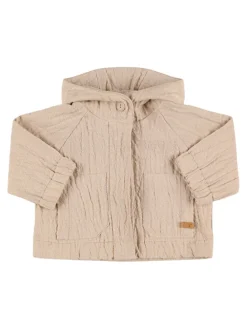 Giacca in misto cotone con cappuccio