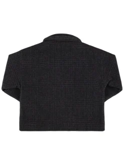 Giacca in misto lana check