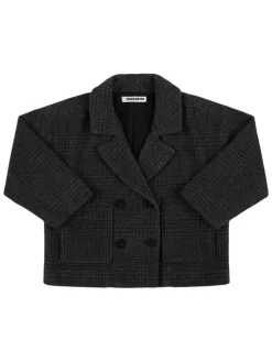 Giacca in misto lana check