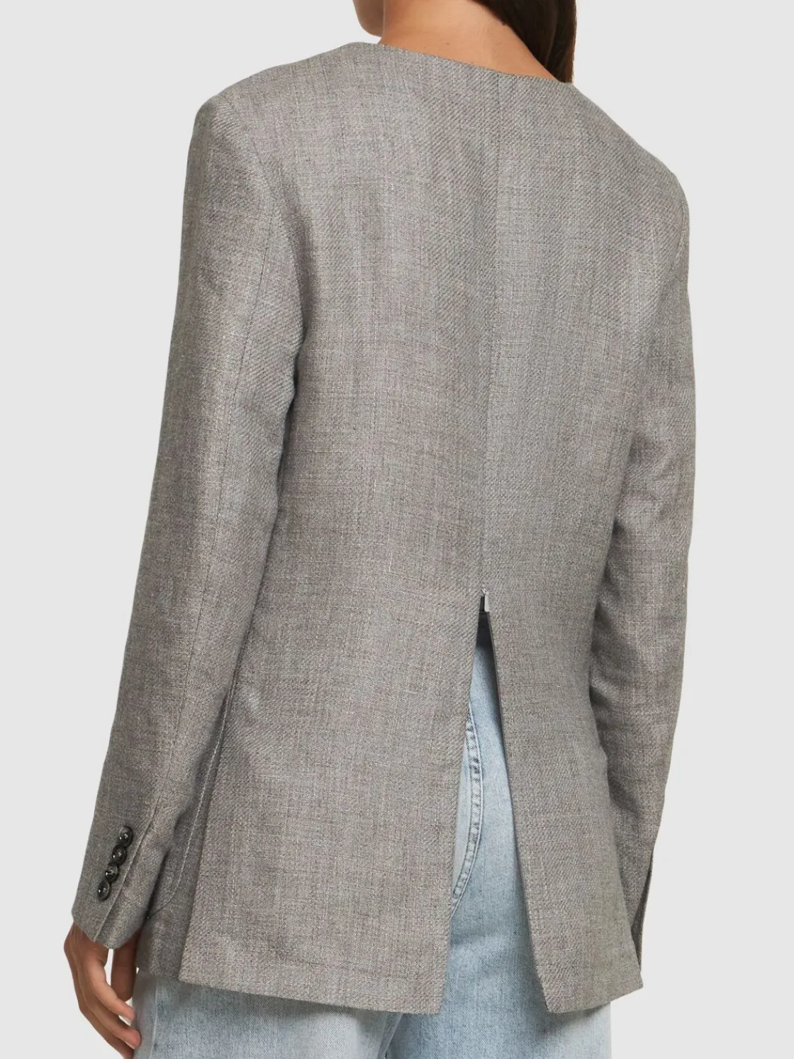 Giacca in misto lana / scollo a V