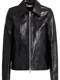Giacca in pelle con zip