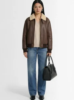 Giacca in shearling e pelle