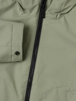 Giacca in softshell di poly con cappuccio